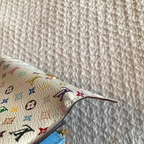 Authentic Louis Vuitton Sarah wallet long multicolore white Tresor Portefeiull - Picture 8 of 16